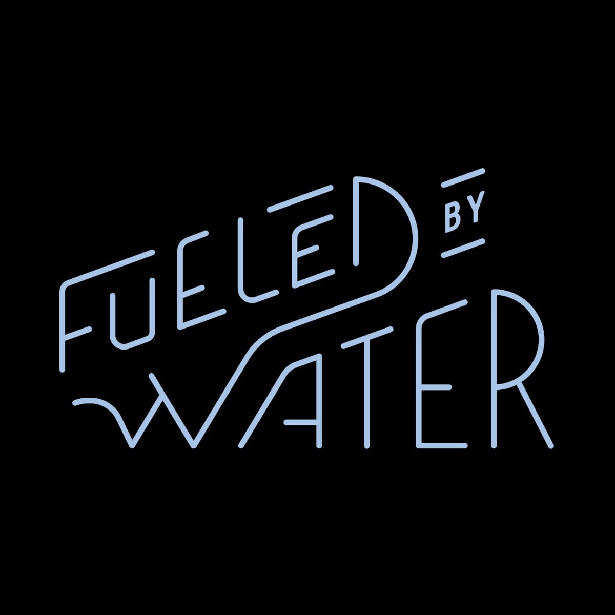 Fueled by Water script logo